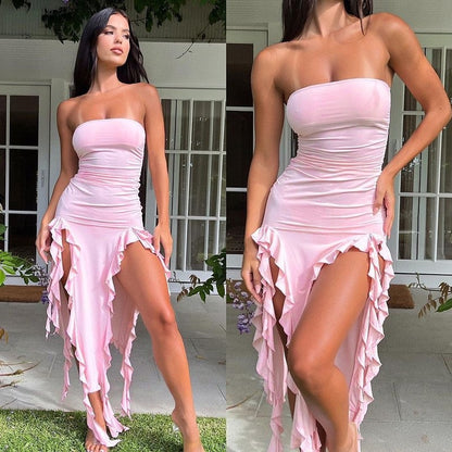 One Shoulder Jellyfish Lace Dress for Parties
