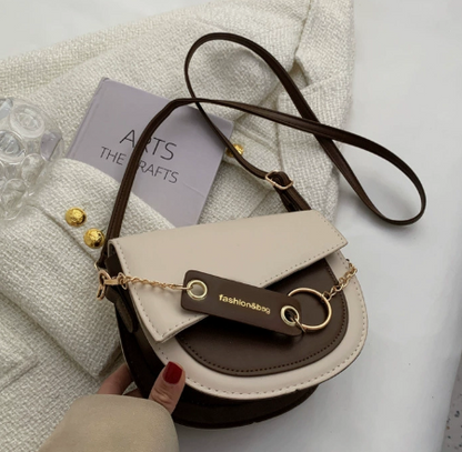 Fashion Chain Messenger Bag - Semi-Circular Shoulder Style