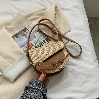 Fashion Chain Messenger Bag - Semi-Circular Shoulder Style