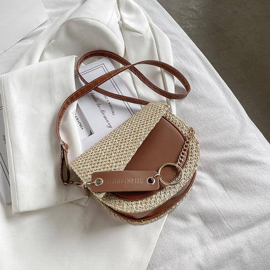 Fashion Chain Messenger Bag - Semi-Circular Shoulder Style