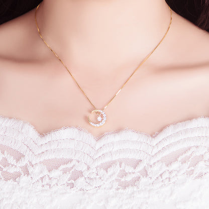 Stylish Korean 925 Silver Star Necklace for Women